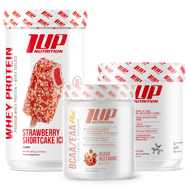 1up nutrition bcaas glutamine and l carnitine plus hydration complex Recovery Stack (for Her)