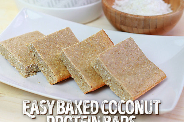 Easy Baked Coconut Protein Bars