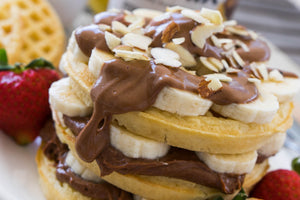 Protein waffle sandwich