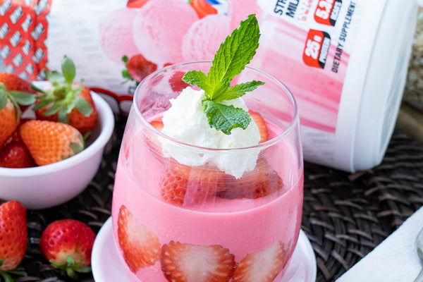 Strawberry Protein Jello Mousse