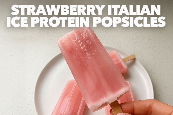 Strawberry Italian Ice Protein Popsicles Recipe
