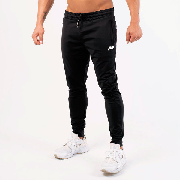 Men's Commitment Joggers Black, used to promote men's workout supplement
