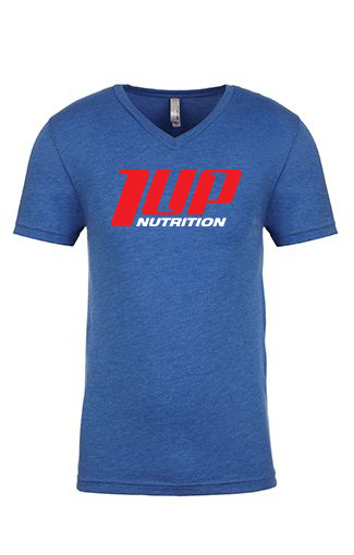 1UP Nutrition Men's Blue V-neck