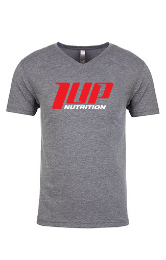 1UP Nutrition Men's Grey V-neck